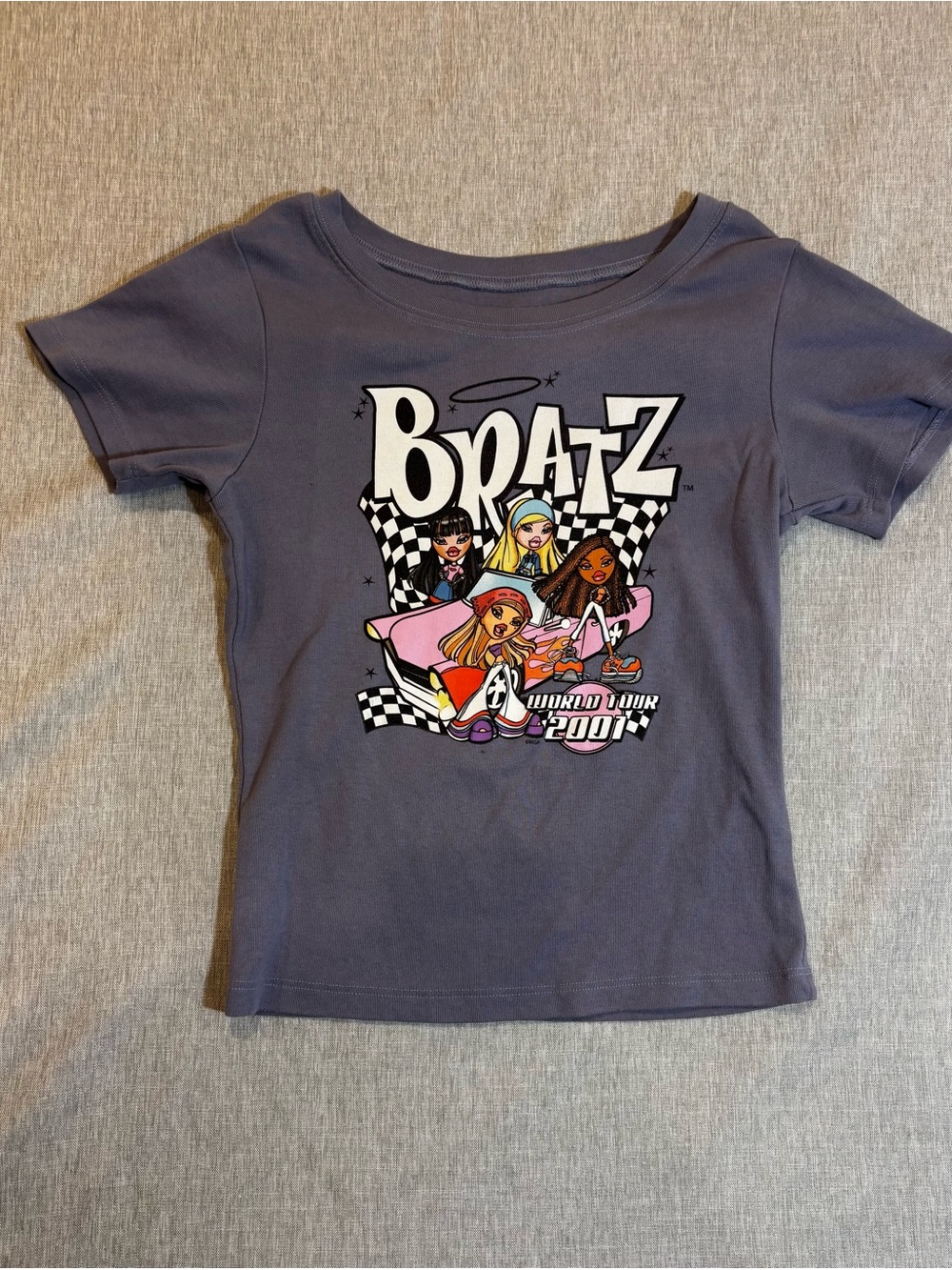 Bratz Graphic baby Tee - Purple with Multicolor Print